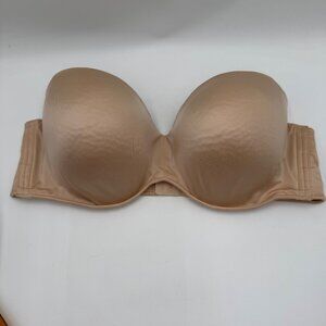 Cacique Strapless Bra Nude size 42DD no straps